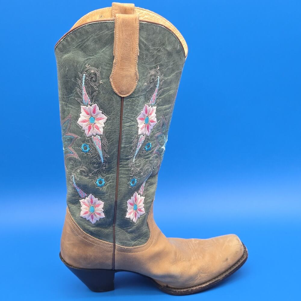 Sonora Double H Ashlee Western Cowboy Cowgirl Boots Women's 10 Stack Heel - Picture 7 of 12